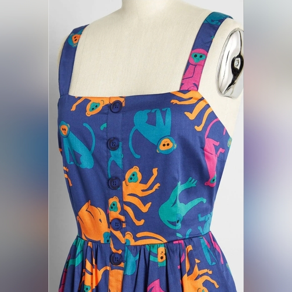 NWT Modcloth Monkey Dress Size 0 - Picture 2 of 7